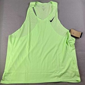 NIKE ADV Aeroswift Men’s Running Singlet Tank FN4231-376 Vapor Green Sz 2XL NWT